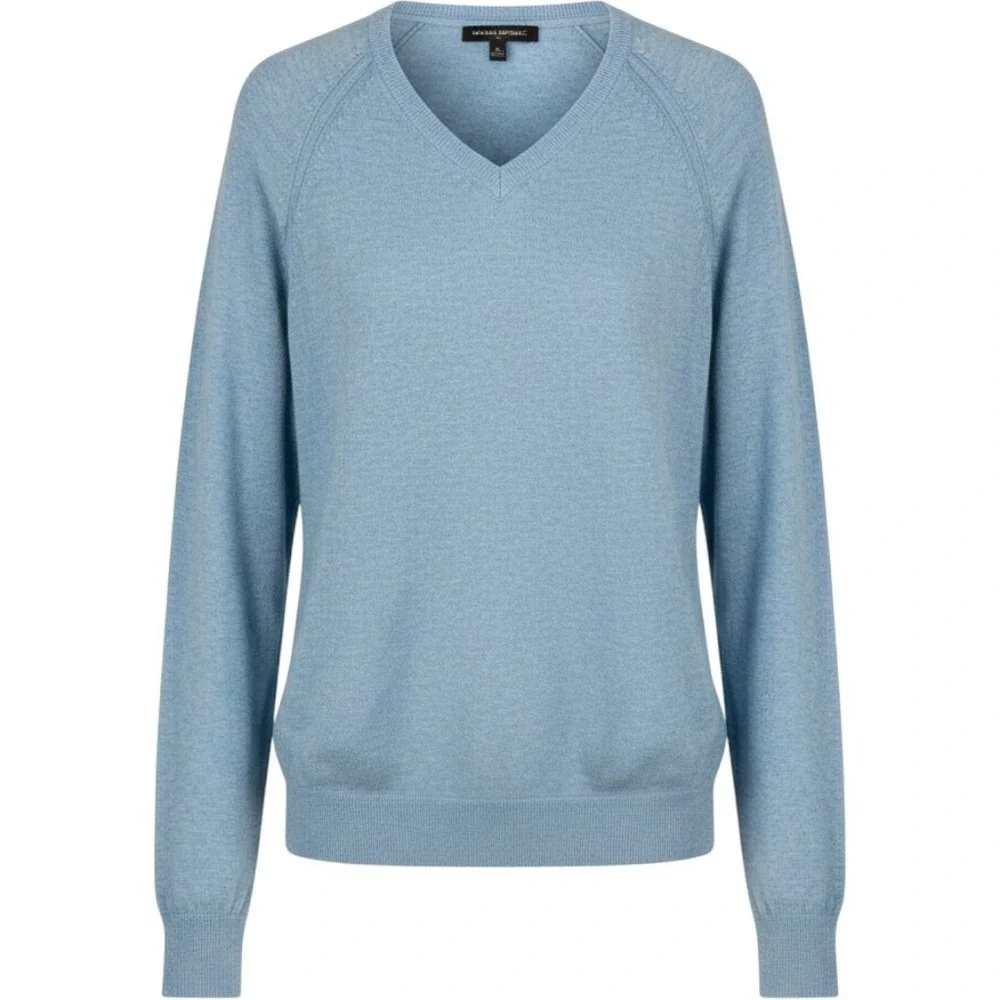 Banana Republic Sweater Mens Medium Blue V-Neck Pullover Casual Fall Old Money